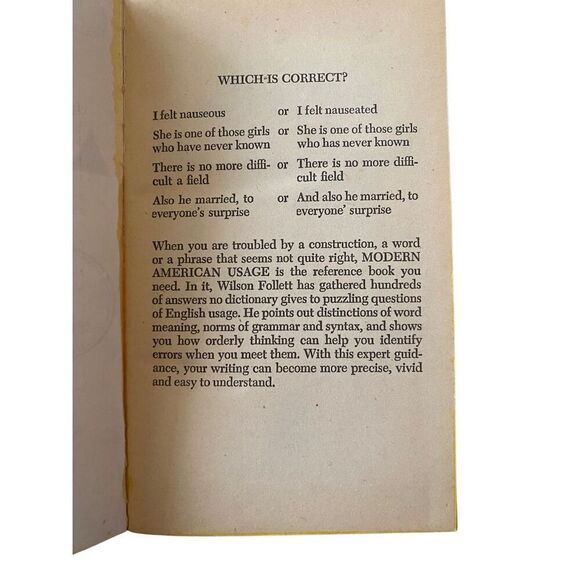 Modern American Usage Paperback Book 1974 English Language - Picture 5 of 15